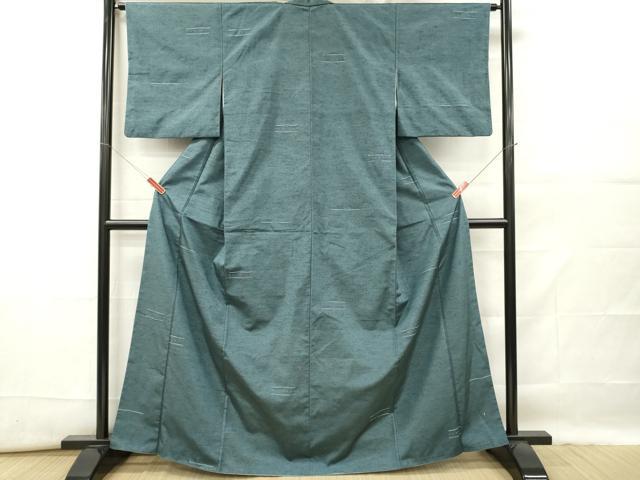 平和屋着物■上質な紬 横段文 正絹 逸品 DABF6482zy