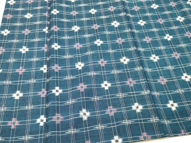 平和屋着物■上質な紬 格子 正絹 逸品 DABF6489zy