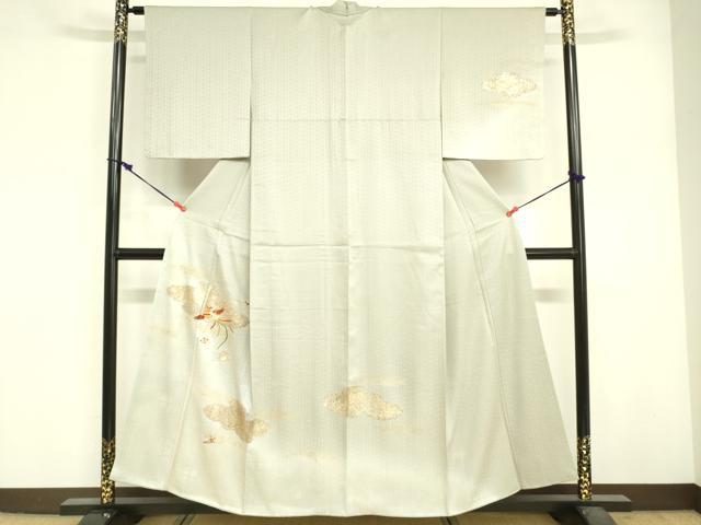 平和屋着物■訪問着 刺繍 鳳凰器物文 暈し染め 金彩 正絹 逸品 DABF6491zy
