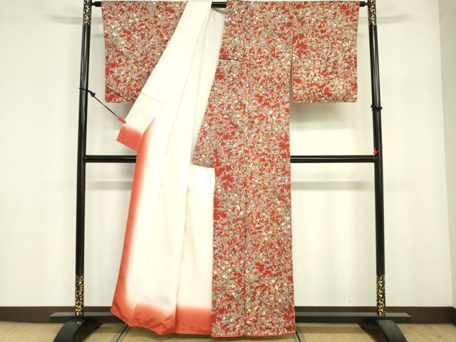 平和屋着物■上質な小紋 手描き 枝梅文 正絹 逸品 DABF6493zy