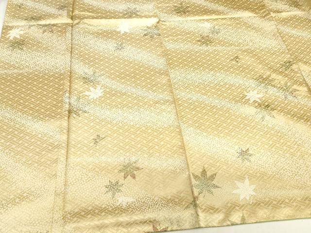 平和屋着物■上質な小紋 楓文 正絹 逸品 DABF6496zy