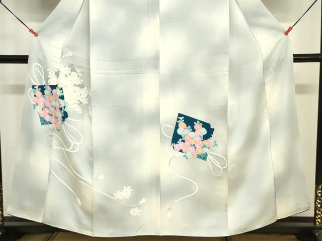 平和屋着物■訪問着 色紙重ね花文 暈し染め 正絹 逸品 DABF6511zy