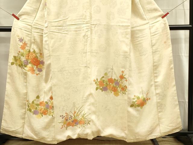 平和屋着物■訪問着 駒刺繍 草花文 金彩 正絹 逸品 DABF6809qp