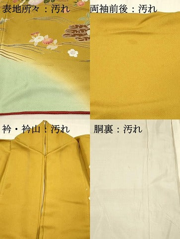 平和屋着物■豪華振袖 草花文 暈し染め 金彩 正絹 逸品 DABF6826qp