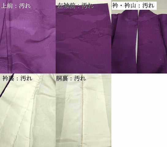 平和屋着物■上質な色無地 風景花地紋 桑の実色 正絹 逸品 DABF6892qp