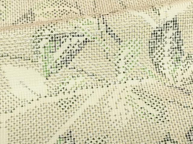 平和屋着物■本場大島紬 白大島 7マルキ 枝葉文 正絹 逸品 DABF6893qp