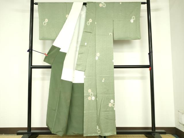 平和屋着物■上質な小紋 絞り 舞花文 金彩 正絹 逸品 DABF6929qp