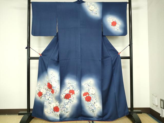 平和屋着物■訪問着 草花文 暈し染め 正絹 逸品 DABF6931qp