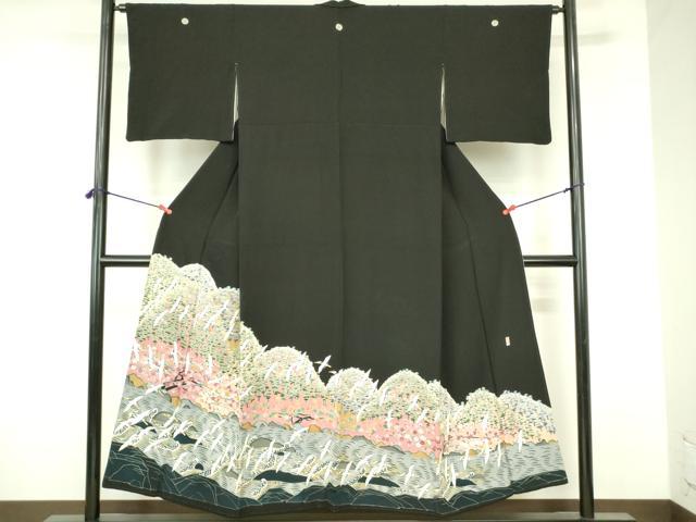 平和屋着物■豪華黒留袖 作家物 浜松文 正絹 逸品 DABF6938qp