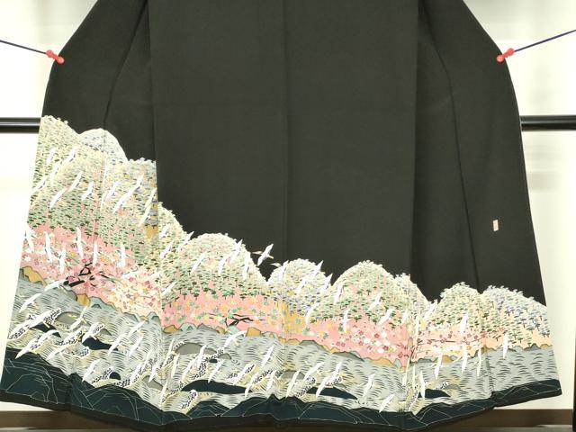 平和屋着物■豪華黒留袖 作家物 浜松文 正絹 逸品 DABF6938qp