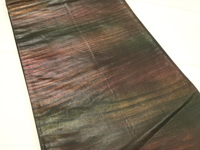 平和屋着物◎六通柄袋帯 霞文 引箔 正絹 逸品 DABF6972qp