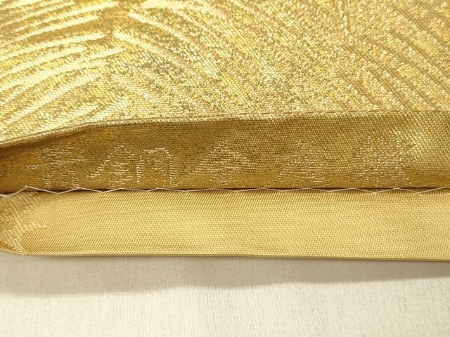 平和屋着物◎六通柄袋帯 蜀江花文 青銅金唐織 金銀糸 引箔 正絹 逸品 DABF7000qp