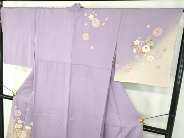 平和屋着物●押切もえ MOE OSHIKIRI 訪問着 駒刺繍 舞桜 吉祥花文 暈し染め 金糸 正絹 逸品 DABF7194ps