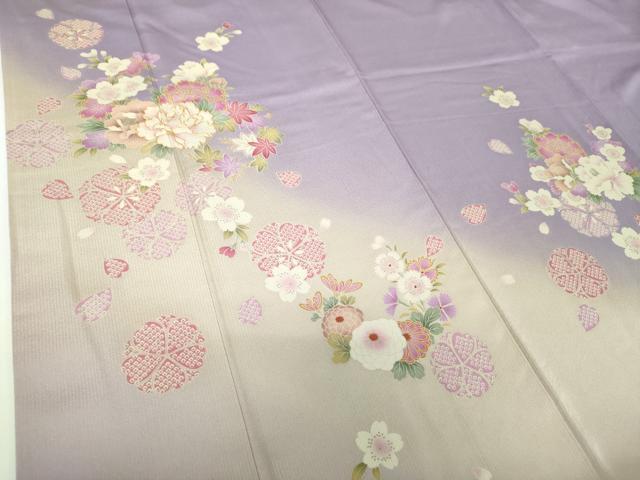 平和屋着物●押切もえ MOE OSHIKIRI 訪問着 駒刺繍 舞桜 吉祥花文 暈し染め 金糸 正絹 逸品 DABF7194ps
