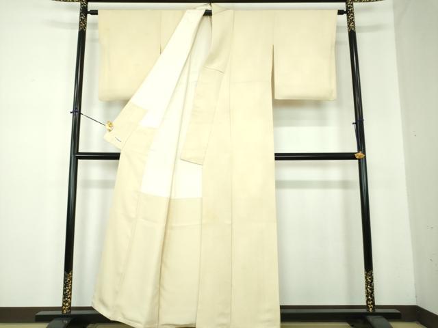平和屋着物●上質な色無地 大王松地紋 蒸栗色 正絹 逸品 DABF7200ps