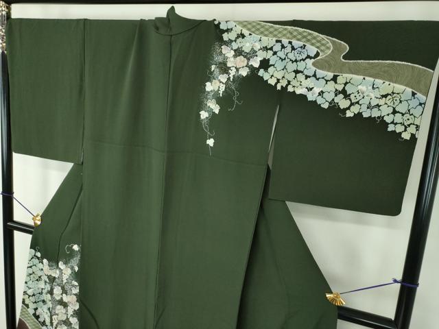 平和屋着物●訪問着 作家物 絞り 辻が花 金銀彩 正絹 逸品 DABF7219ps