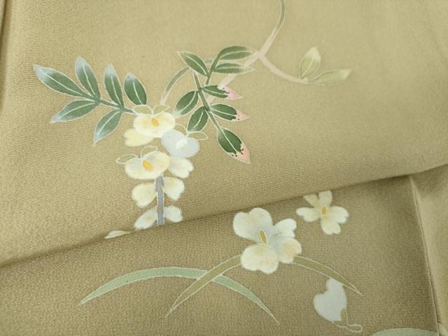 平和屋着物●本加賀友禅作家 南克治 訪問着 草花文 暈し染め 正絹 逸品 DABF7221ps
