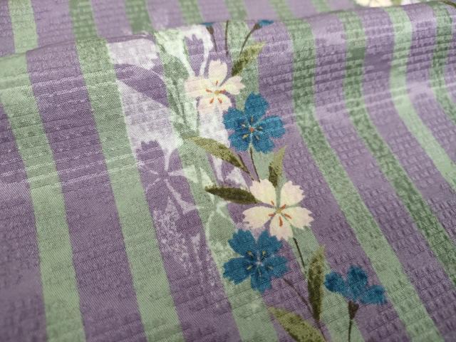 平和屋着物●小紋 舞桜 洗える着物 DABF7225ps