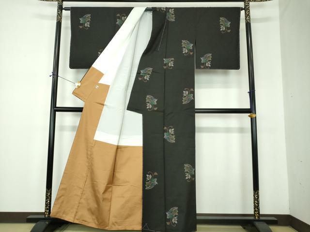 平和屋着物●本場大島紬 9マルキ 地空 花籠文 正絹 逸品 未使用 DABF7229ps