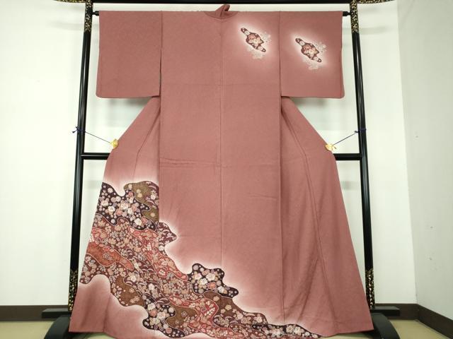 平和屋着物●訪問着 絞り 辻が花 暈し染め 金彩 正絹 逸品 DABF7230ps