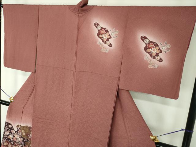 平和屋着物●訪問着 絞り 辻が花 暈し染め 金彩 正絹 逸品 DABF7230ps