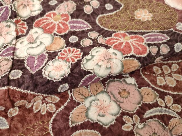 平和屋着物●訪問着 絞り 辻が花 暈し染め 金彩 正絹 逸品 DABF7230ps