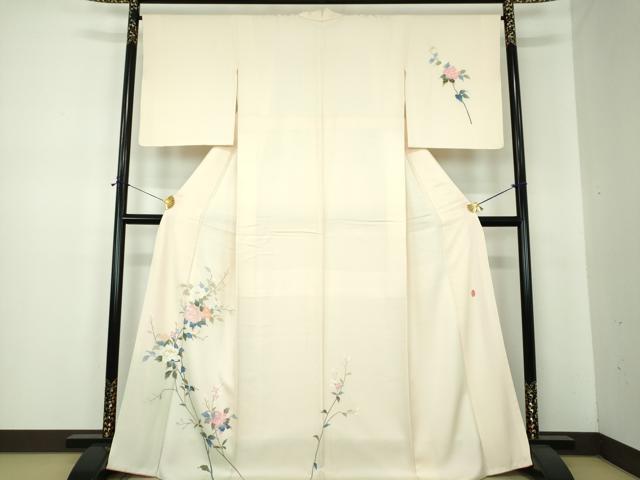 平和屋着物●本加賀友禅作家 南克治 訪問着 枝花文 暈し染め 正絹 逸品 DABF7231ps
