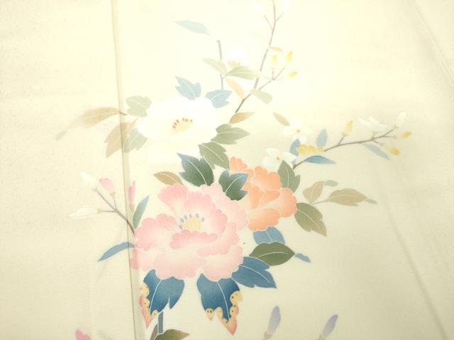平和屋着物●本加賀友禅作家 南克治 訪問着 枝花文 暈し染め 正絹 逸品 DABF7231ps