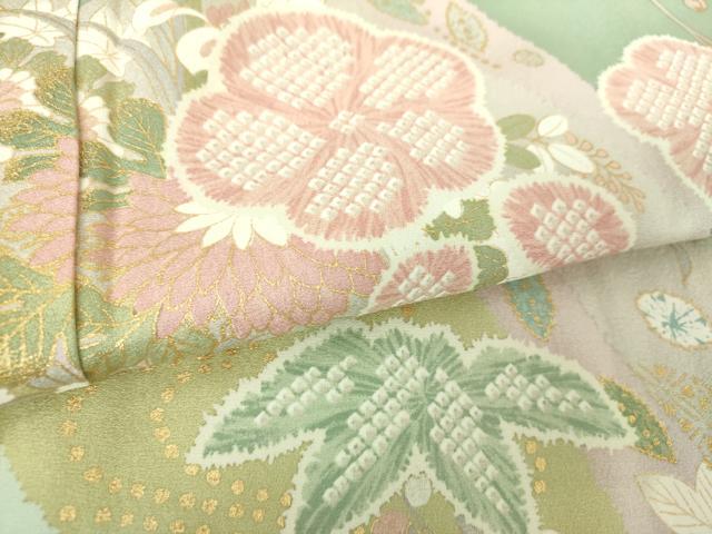 平和屋着物●訪問着 辻が花 流水花文 金彩 正絹 逸品 DABF7232ps