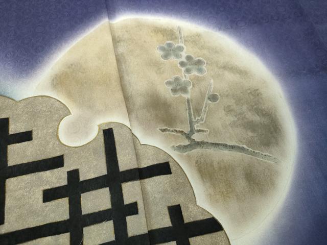 平和屋着物●小広富之 訪問着 松竹梅 鹿の子雪輪文 暈し染め 金彩 正絹 逸品 DABF7234ps