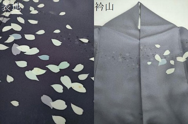 平和屋着物●訪問着 背抜き仕立て 舞桜 暈し染め ロング丈 正絹 逸品 DABF7247ps