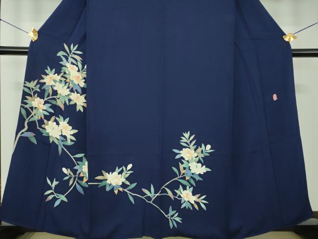 平和屋着物●本加賀友禅作家 南克治 訪問着 枝花文 正絹 逸品 DABF7249ps