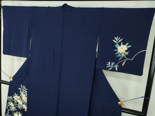 平和屋着物●本加賀友禅作家 南克治 訪問着 枝花文 正絹 逸品 DABF7249ps