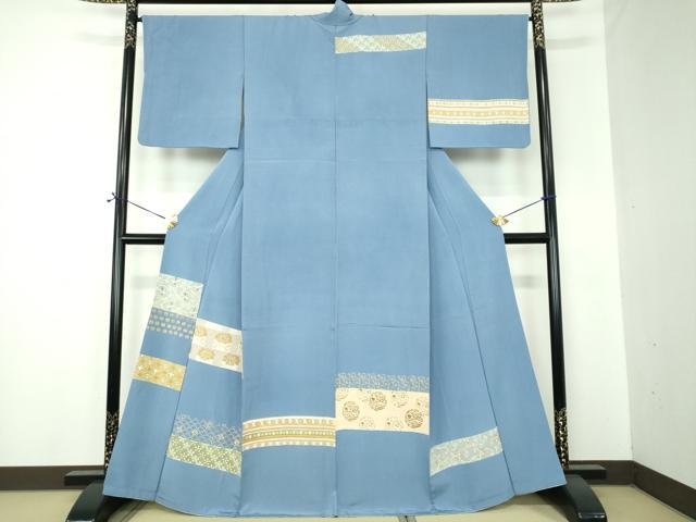 平和屋着物●訪問着 名物裂花鳥文 笹蔓緞子 金彩 正絹 逸品 DABF7251ps