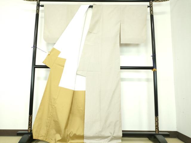 平和屋着物●本塩沢 縞 大丸織物謹製 証紙付き 正絹 逸品 未使用 DABF7254ps
