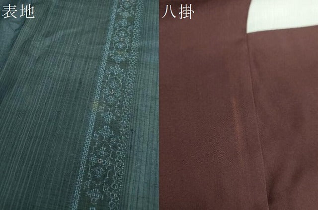 平和屋着物●結城眞綿紬 100亀甲 菱間道 やまと誂製 藤貫謹製 証紙付き 正絹 逸品 DABF7262ps