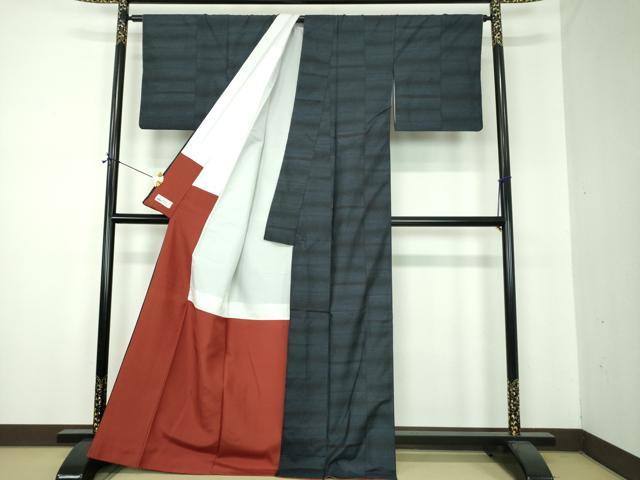 平和屋着物●本場大島紬 横段文 やまと誂製 大山謹製 証紙付き 正絹 逸品 DABF7263ps