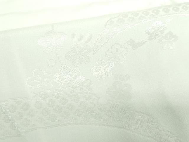 平和屋着物●上質な長襦袢 無双仕立て 流水雪芝花地紋 三越扱い 洗える着物 DABF7266ps
