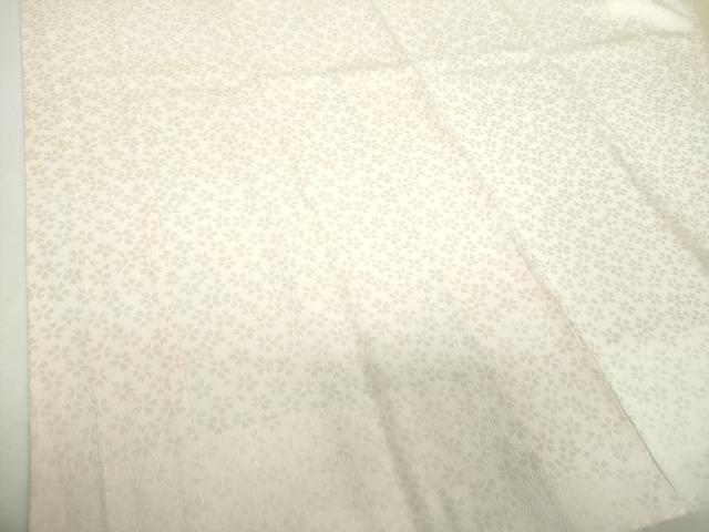 平和屋着物●上質な長襦袢 袷 半衿刺繍 舞桜地紋 暈し染め 反端付き 正絹 逸品 DABF7267ps