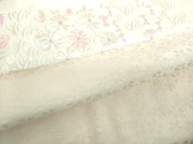 平和屋着物●上質な長襦袢 袷 半衿刺繍 舞桜地紋 暈し染め 反端付き 正絹 逸品 DABF7267ps