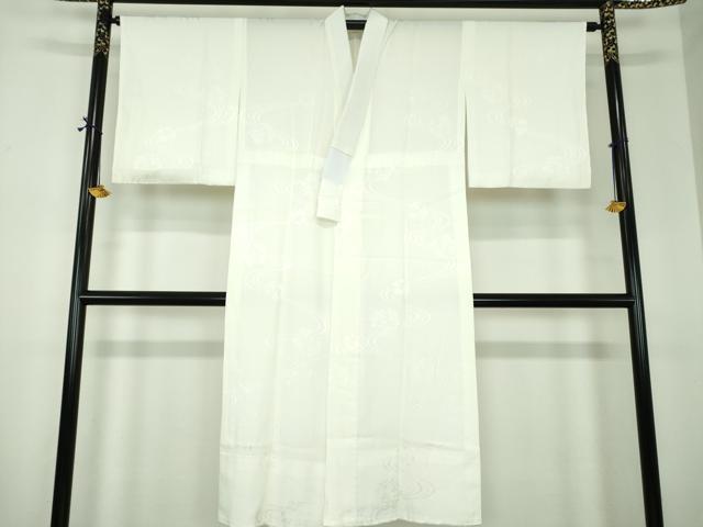 平和屋着物●上質な長襦袢 無双仕立て 流水花丸地紋 生成色 正絹 逸品 DABF7268ps