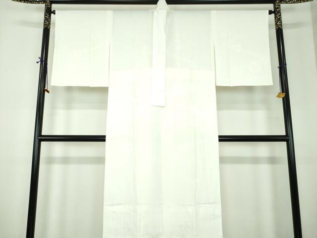 平和屋着物●上質な長襦袢 無双仕立て 流水花丸地紋 生成色 正絹 逸品 DABF7268ps
