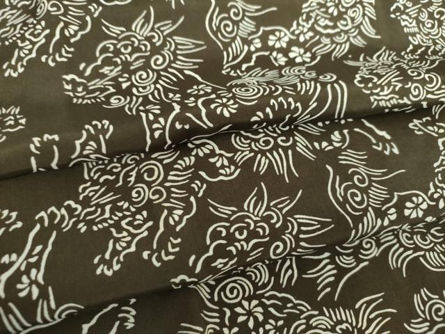 平和屋着物●男性 長襦袢 袷 唐獅子 正絹 逸品 DABF7270ps