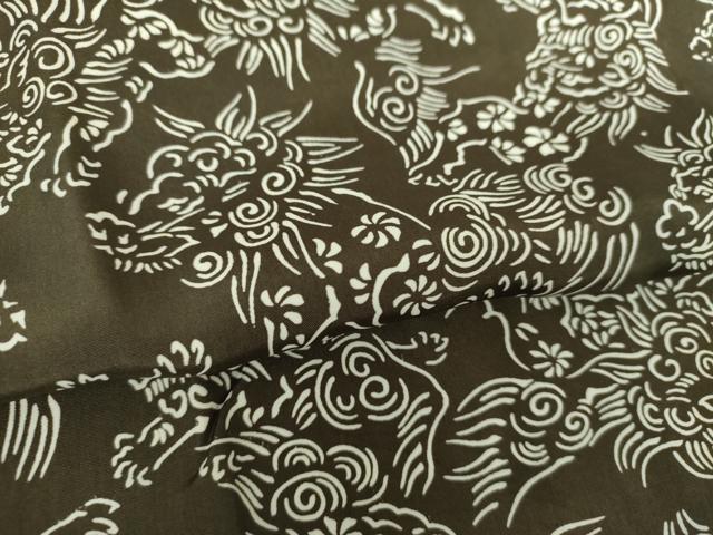 平和屋着物●男性 長襦袢 袷 唐獅子 正絹 逸品 DABF7270ps