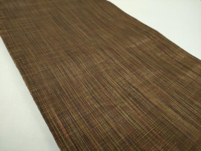 平和屋着物▼六通柄袋帯 作家物 紙布 壺垂れ 金糸 正絹 逸品 未使用 DABF7294ps