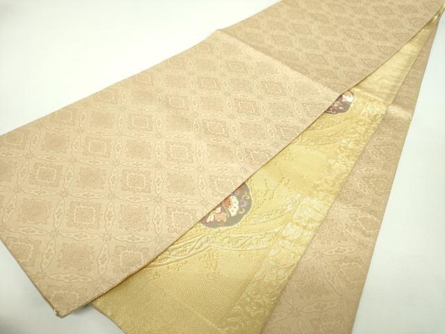 平和屋着物▼両面 六通柄袋帯 九百錦 鏡華 金銀糸 正絹 逸品 DABF7353ps
