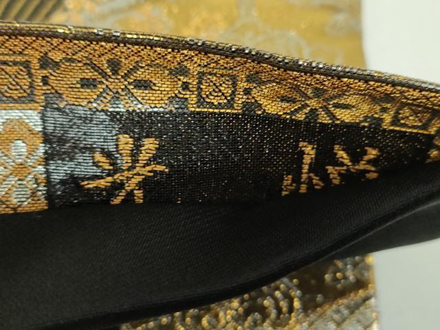 平和屋着物▼六通柄袋帯 光悦 金銀糸 正絹 逸品 DABF7356ps
