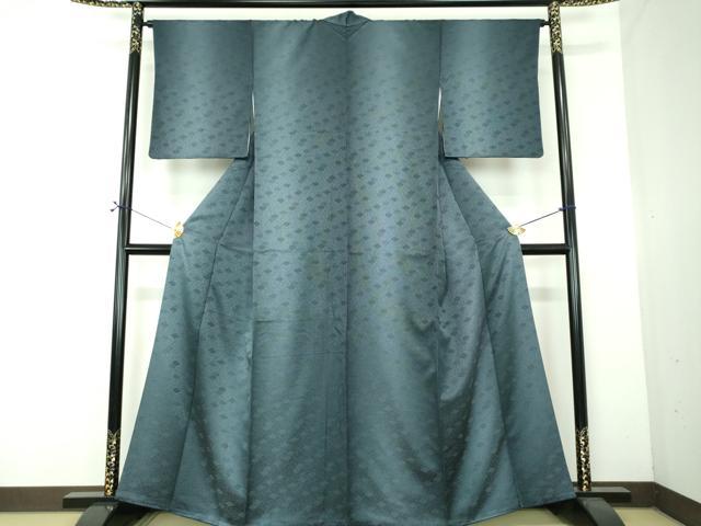 平和屋着物●上質な小紋 花菱唐草地紋 正絹 逸品 DABF7488ps