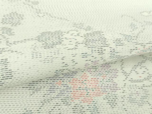 平和屋着物●本場大島紬 白大島 9マルキ 花文箱 正絹 逸品 未使用 DABF7501ps