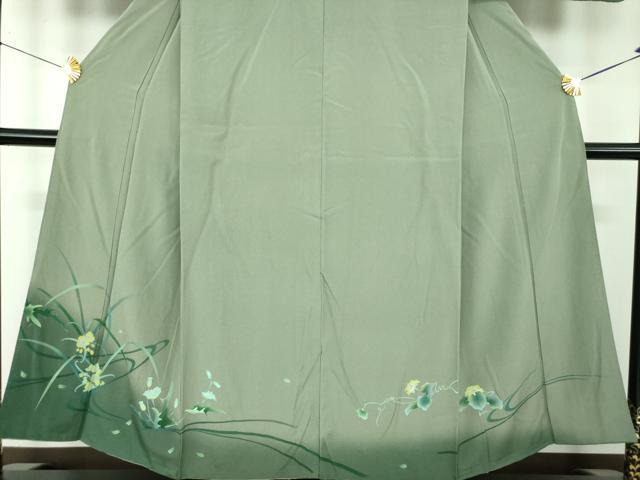 平和屋着物●訪問着 草花文 暈し染め 正絹 逸品 DABF7503ps